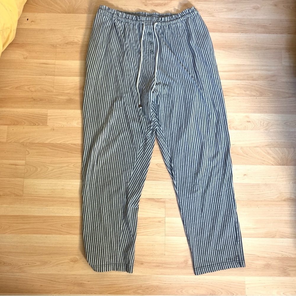 ⚡️3 for 25⚡️ Liz Claiborne Liz & Co Blue White Striped Cotton Pants Women’s Med